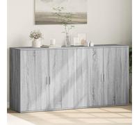 DYRJDJWIDHW aparador Estrecho Mueble TV Alto Muebles auxiliares Cocina Mueble de cocinaAparadores 2 uds Madera de ingeniería Gris Sonoma 79x38x80 cm