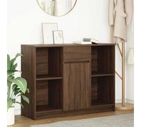DYRJDJWIDHW armarios de Cocina Armario pequeño alacenas de Cocina auxiliarAparador con cajón Roble marrón 101x35x76 cm Madera ingeniería