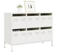 DYRJDJWIDHW armarios de Cocina Muebles de Cocina Baratos Muebles auxiliares de cocinaAparador de Acero Laminado en frío Blanco 101,5x39x73,5 cm