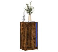 DYRJDJWIDHW armarios Exteriores Aluminio aparador Entrada Mueble Entrada recibidor homn livingAparador con LED Madera ingeniería Roble Ahumado 42,5x34x85 cm