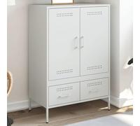 DYRJDJWIDHW Auxiliar armarios Exteriores Aluminio Mueble Entrada recibidor Armario despensa cocinaAparador Acero Blanco 68x39x101,5 cm