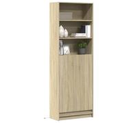 DYRJDJWIDHW Auxiliar Mueble cafetera Mueble de Cocina Mueble barAparador con LED Madera ingeniería Roble Sonoma 69x32,5x200 cm