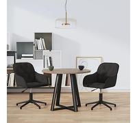 DYRJDJWIDHW Black Velvet Dining Chairs Set of 2 Swivel Rotating Upholstered Armchairs with Padded Seat for Living Room Office Modern Comfortable Ergonomic Design