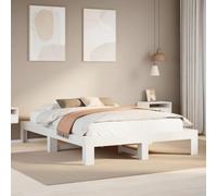 DYRJDJWIDHW Cama Juvenil Cama Individual Bed Base camaEstructura de Cama sin colchón Madera de Pino Blanca 150x200 cmAdecuado para dormitorios