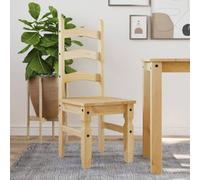 DYRJDJWIDHW Corona Dining Chairs 2 Pack Solid Pine Wood Kitchen Chairs 42x47x107 cm with Honey Wax Finish, Rustic Design for Dining Room Kitchen Living Room, MAX Load 110 kg