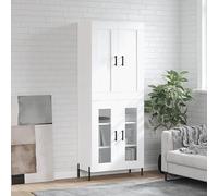 DYRJDJWIDHW desayunador Cocina Mueble Mueble despensa Cocina armarios Exteriores Aluminio Mueble Pasillo estrechoAparador Alto Madera contrachapada Blanco 69,5x34x180 cm