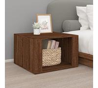 DYRJDJWIDHW Elegant Nightstand Oak Brown 57x55x36 cm - Plywood Bedside Table with Spacious Storage Shelf, Sturdy & Moisture-Resistant, Perfect for Bedroom, Living Room, Home Decor