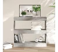 DYRJDJWIDHW Estantería Divisor de Espacios Gris Hormigón 80x30x72 cm Mueble Librería Organizador Estantes Decorativo Moderno para Libros Sala Oficina