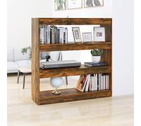 DYRJDJWIDHW Estantería Divisor de Espacios Roble Ahumado 100x30x103 cm Mueble Librería Moderna para Libros Decoración Sala Estantería Almacenaje