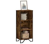 DYRJDJWIDHW Estantería Moderna de Madera ingeniería Roble Ahumado 50x31x106 cm para Libros y decoración, Estante almacenaje Organizador con 3 Compartimentos Abiertos y Patas metálicas estables