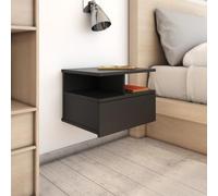 DYRJDJWIDHW Floating Night Stands 2 Pcs Black Wood Wall Mounted Bedside Table with Drawer 40x31x27 cm for Small Space Modern Bedroom Decor Storage Shelves