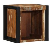 DYRJDJWIDHW Floating Nightstand Multicolor 40x35x40 cm Recycled Solid Wood Wall Mounted Bedside Table with Storage Shelf for Bedroom Living Room Unique Vintage Design