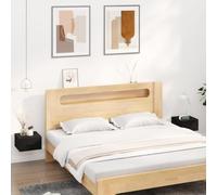 DYRJDJWIDHW Floating Nightstand Wall Mounted Set of 2 Black 35x35x20 cm Space Saving Bedside Tables with Storage Shelf for Small Spaces Modern Home Decor