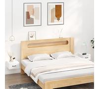 DYRJDJWIDHW Floating Wall Nightstands Set of 2, White Glossy Wall Mounted Bedside Tables 35x35x20cm, Space Saving Storage Shelves for Bedroom, Living Room, Modern Decor with Strong Plywood