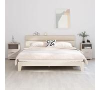 DYRJDJWIDHW HAMAR 2-Piece Solid Pine Nightstand Set, White Wooden Bedside Tables with 2 Drawers & Open Compartment, 40x35x62 cm, Modern Storage for Bedroom, Living Room