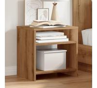 DYRJDJWIDHW Industrial Nightstand Set of 2, Engineered Wood Oak Brown 40x30x40 cm with Storage Shelves, Modern Bedside Table for Bedroom Living Room, Easy to Clean & Durable