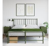 DYRJDJWIDHW Industrial Nightstand Set of 2, Olive Green Steel Bedside Table 36x39x50.5 cm with Wall Anchor, Sturdy Metal End Table for Living Room or Study, Spacious Storage & Easy to Clean