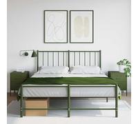 DYRJDJWIDHW Industrial Nightstand Set of 2, Olive Green Steel Bedside Table with 2 Drawers, 36x39x50.5 cm, Sturdy Metal Side Table for Bedroom Living Room, Easy to Clean Storage Furniture