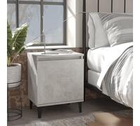 DYRJDJWIDHW Industrial Nightstand with Metal Legs, Concrete Gray Bedside Table 40x30x50 cm, Sturdy Storage Cabinet for Bedroom, Modern Side Table with Left/Right Opening, Easy to Clean