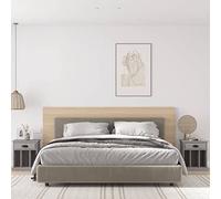 DYRJDJWIDHW Mesitas de Noche 2 Unidades, Gris Sonoma, Modern Nightstand with Storage Drawer & Shelves, Bedside Table for Bedroom, 43x36x50 cm, Plywood Material, Wall Mountable