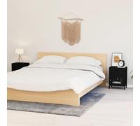 DYRJDJWIDHW Modern Black Nightstand Set of 2 with Tempered Glass and Steel Frame, 40x30x54.5 cm Bedside Table with Smooth Gliding Drawer, Sturdy and Easy to Clean for Bedroom Decor