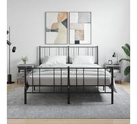 DYRJDJWIDHW Modern Nightstand Set of 2, Engineered Wood Bedside Tables with Storage Drawer, Gray Sonoma Finish, 40x35x47.5 cm for Bedroom, Living Room, Metal Legs & Spacious Design