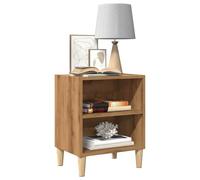 DYRJDJWIDHW Modern Nightstand Set of 2, Engineered Wood Oak Artisan Finish, Bedside Table with Storage Shelf, Sturdy Surface for Bedroom Decor, Easy Assembly, 40x30x50cm