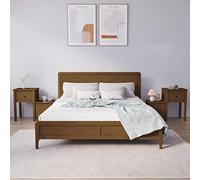 DYRJDJWIDHW Modern Nightstand Set of 2, Solid Pine Wood Bedside Tables with Drawer & Shelf, Honey Brown Rustic Night Stands for Bedroom, 79.5x38x65.5 cm, Flexible Installation, Spacious Storage