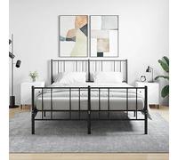 DYRJDJWIDHW Modern Nightstand Set of 2 White Engineered Wood Bedside Tables 40x40x50 cm with Storage Shelf and Metal Legs for Bedroom Home Decor