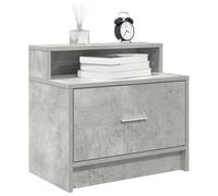 DYRJDJWIDHW Modern Nightstand Set of 2 with Drawer, Concrete Gray Bedside Table, Engineered Wood Storage Cabinet, 51x31x47 cm, Ideal for Bedroom, Living Room, Durable & Space-Saving Design