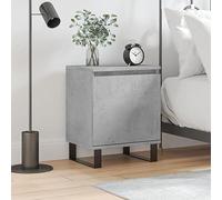 DYRJDJWIDHW Modern Nightstand with Storage 40x30x50cm, Engineered Wood Bedside Table Concrete Gray Finish, Sturdy & Waterproof, Left/Right Door Option for Bedroom, Living Room