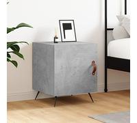 DYRJDJWIDHW Modern Nightstand with Storage 40x40x50 cm, Engineered Wood Bedside Table Concrete Gray Finish, Sturdy Metal Legs, Compact Cabinet for Bedroom or Living Room, Easy Assembly