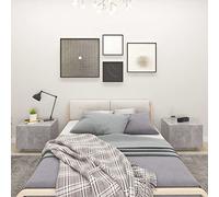 DYRJDJWIDHW Modern Nightstand with Storage, Concrete Gray Engineered Wood Bedside Table 100x35x40 cm, Sturdy Design for Bedroom, Living Room, Spacious Shelf for Books, Remote, Decor