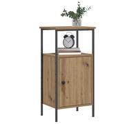 DYRJDJWIDHW Modern Nightstand with Storage, Engineered Wood Bedside Table with Shelf and Door, Artisan Oak Finish 41x31x80 cm, Sturdy Surface for Bedroom Decor
