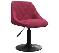 DYRJDJWIDHW Modern Swivel Dining Chair with Velvet Upholstery, Red Wine Color, Gas Lift Height Adjustable, 360 Rotation, Perfect for Home Bar and Kitchen