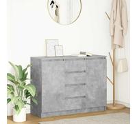 DYRJDJWIDHW Mueble Auxiliar Cocina Mueble cafetera Mueble despensa Cocina Mueble TV altoAparador con cajones Gris hormigón 100,5x35x76 cm