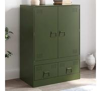 DYRJDJWIDHW Mueble Bar Armario Cocina almacenaje Mueble de Cocina Mueble Entrada recibidorAparador de Acero Verde Oliva 67x39x95 cm