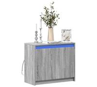 DYRJDJWIDHW Mueble Bar Mueble bajo Cocina Armario Auxiliar Cocina aparador blancoAparador con LED Madera de ingeniería Gris Sonoma 72x34x61 cm