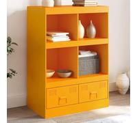 DYRJDJWIDHW Mueble Entrada Armario de Cocina aparadores Mueble TV altoAparador de Acero Amarillo Mostaza 67x39x95 cm