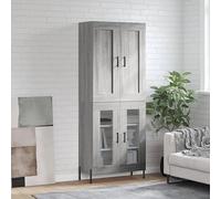 DYRJDJWIDHW Mueble Entrada recibidor Mueble de Cocina despensa Cocina Mueble aparador estrechoAparador Alto Madera contrachapada Gris Sonoma 69,5x34x180 cm