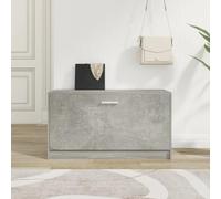DYRJDJWIDHW Mueble recibidor Zapatero,Zapatero Espejo,Banco Zapatero Madera contrachapada Gris hormigón 80x24x45 cmPara pasillos, Puertas y Corredores