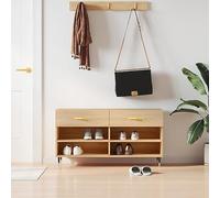 DYRJDJWIDHW Mueble recibidor Zapatero,Zapatero Espejo,Banco Zapatero Madera de ingeniería Roble Sonoma 102x35x55 cmPara pasillos, Puertas y Corredores