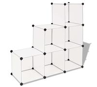 DYRJDJWIDHW Mueble recibidor Zapatero,Zapatero Espejo,Estantería de Cubos con 6 Compartimentos blancoPara pasillos, Puertas y Corredores