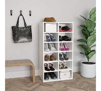 DYRJDJWIDHW Mueble recibidor Zapatero,Zapatero Espejo,Mueble Zapatero de Madera contrachapada Blanco 54x34x100,5 cmPara pasillos, Puertas y Corredores