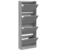 DYRJDJWIDHW Mueble recibidor Zapatero,Zapatero Espejo,Zapatero de Madera de ingeniería Gris Sonoma 60x21x163,5 cmPara pasillos, Puertas y Corredores