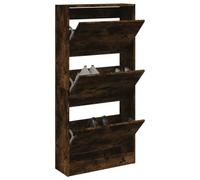 DYRJDJWIDHW Mueble recibidor Zapatero,Zapatero Espejo,Zapatero de Madera de ingeniería Roble Ahumado 60x21x125,5 cmPara pasillos, Puertas y Corredores