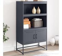 DYRJDJWIDHW Muebles de Cocina alacenas de Cocina aparador de cocinaAparador de Acero Gris Antracita 68,5x38,5x123,5 cm