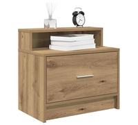DYRJDJWIDHW Night Stands with Drawer Set of 2, Solid Oak Finish Bedside Tables with Storage, 51x31x47 cm, Handcrafted Wooden End Tables for Bedroom, Modern & Functional Nightstand with Open Shelf