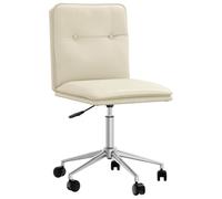 DYRJDJWIDHW Silla de Comedor ergonómica de Cuero sintético Color Crema, Altura Regulable, Estructura Robusta Metal y Madera, cómoda Espuma, Sala Comedor y Living