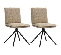 DYRJDJWIDHW Silla de Comedor giratoria 360 Grados con Respaldo ergonómico, Piel sintética Gris Claro, Estructura Metal y Madera, cómoda para Sala Comedor y Oficina en casa